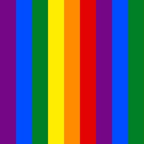 2 inch Vertical  Rainbow Pride Stripes