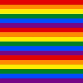 1 inch Horizontal Rainbow Pride Stripes