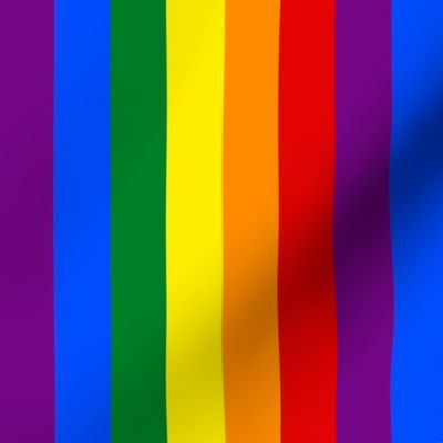 1 inch Vertical  Rainbow Pride Stripes