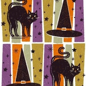 Black Cat and Witch Hat