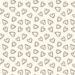 Neutral valentines day,  beige hearts