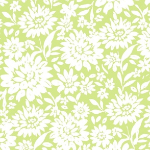 Neutral Botanicals grasscloth Kiwi Green on white Large Scale by Jac Slade