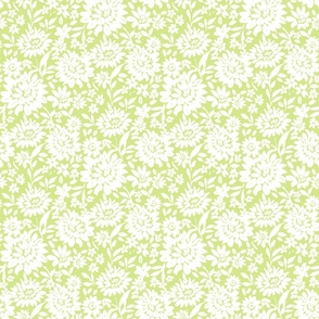 Neutral Botanicals grasscloth Kiwi Green on white Small Scale by Jac Slade