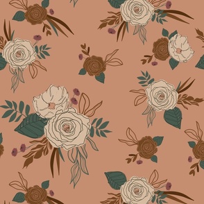 Moody blush Floral - Large