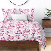 Magical Unicorn Toile Pink 