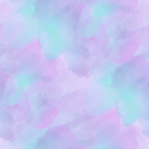 Purple Blue Teal Pink / Rainbow / Watercolor