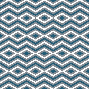 Sweet! - Mini diamonds & chevrons - blue, gray & white