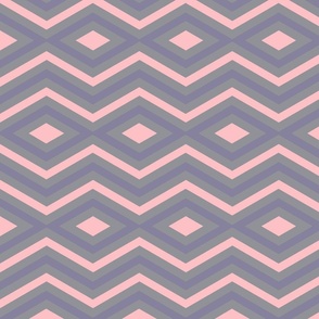 Sweet! - Diamonds & chevrons - pink, purple & gray