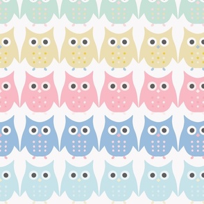 Peekaboo Rainbow of Owls Med: A Whimsical Addition to the Peekaboo Collection
