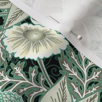 magnolia victorian floral - dark neutral