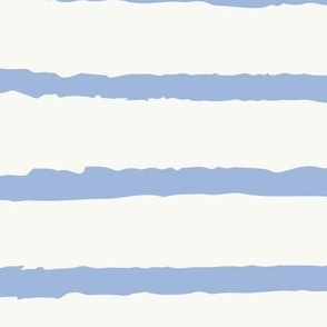 Stripes / big scale / blue on white abstract minimal organic stripes 
