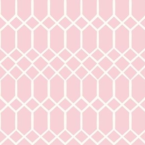 Victorian geometric diamonds  baby pink by Jac Slade