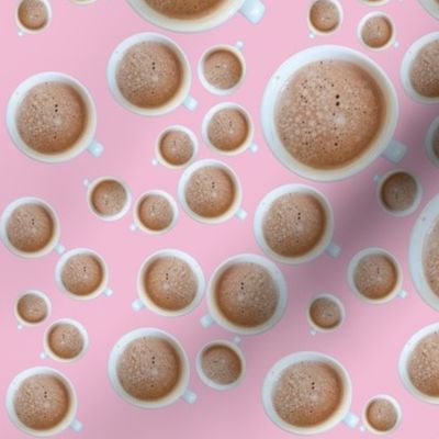 Coffee Q-dots on trendy pink