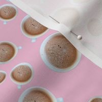 Coffee Q-dots on trendy pink