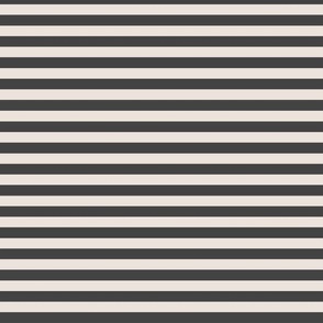 Charcoal Grey Black and Cream Stripe medium scale