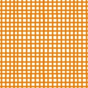 Painted Gingham Check // Orange (Small 4" Scale)