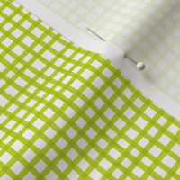 Painted Gingham Check // Spring Chartreuse  (Small 4" Scale)