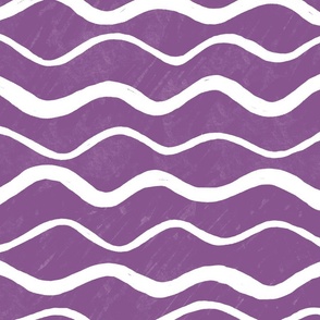 Wavy Lines on Princess Purple, Large Scale