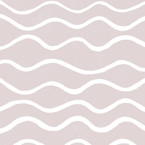 Wavy Lines on Baby Purple, Large Scale