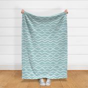 Wavy Lines on Baby Shark Blue, Large Scale