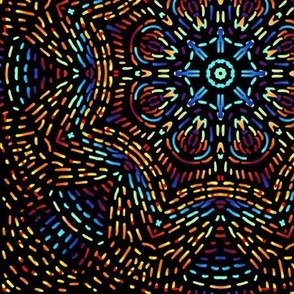 Kaleidoscope Mosaic Rainbow Star