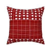 White checkered Lines on Red Background