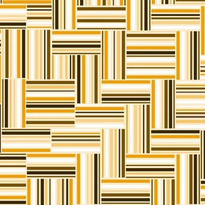 Just stripes Marigold Orange tints (Cheater's Quilt)