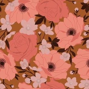 True Romance - Floral - Brown