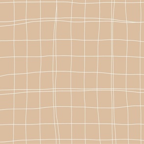 White Tan Lines Fabric, Wallpaper and Home Decor | Spoonflower