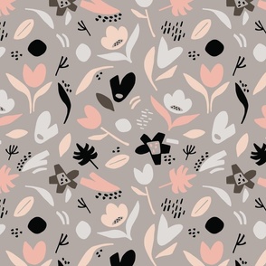 Floral-Abstract-Gray