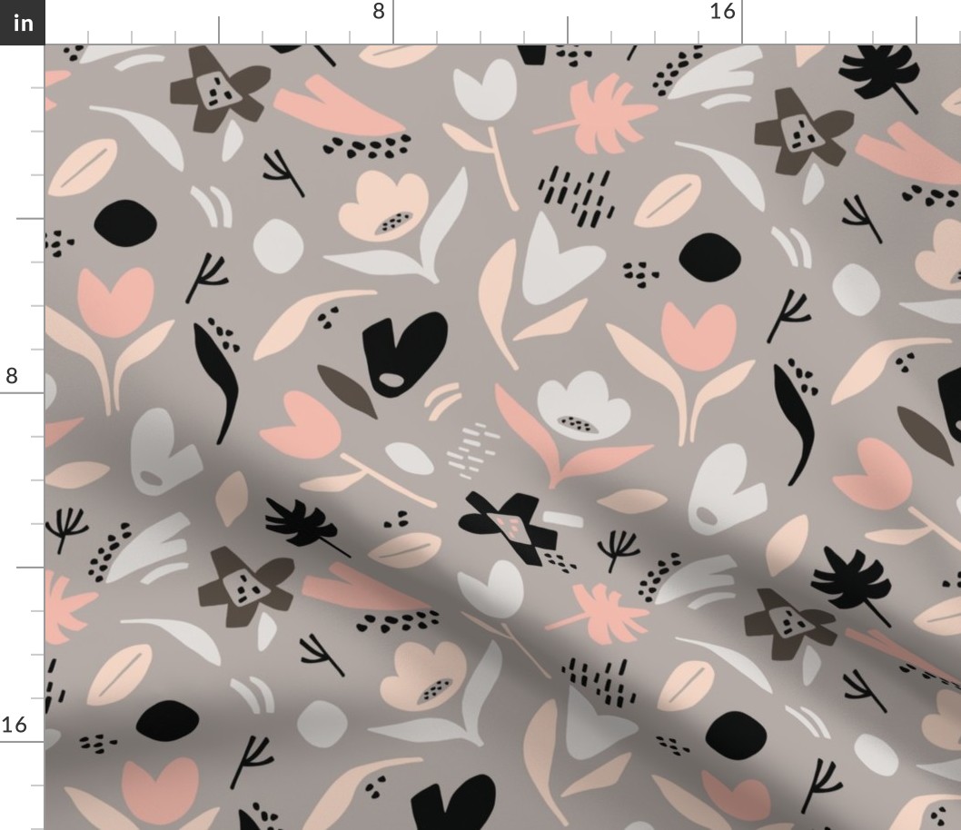 Floral-Abstract-Gray