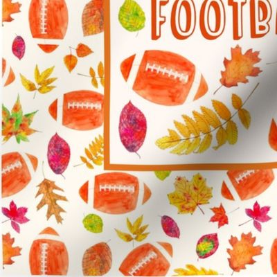 14x18 Panel Fall Means Football for DIY Garden Flag Banner Kitchen Towel or Smaller Wall Hanging