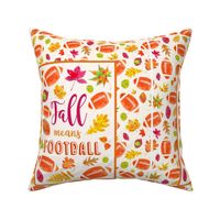 14x18 Panel Fall Means Football for DIY Garden Flag Banner Kitchen Towel or Smaller Wall Hanging