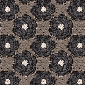 Glamorous flower lace black