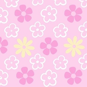 Pastel Flowers Fabric, Wallpaper and Home Decor | Spoonflower
