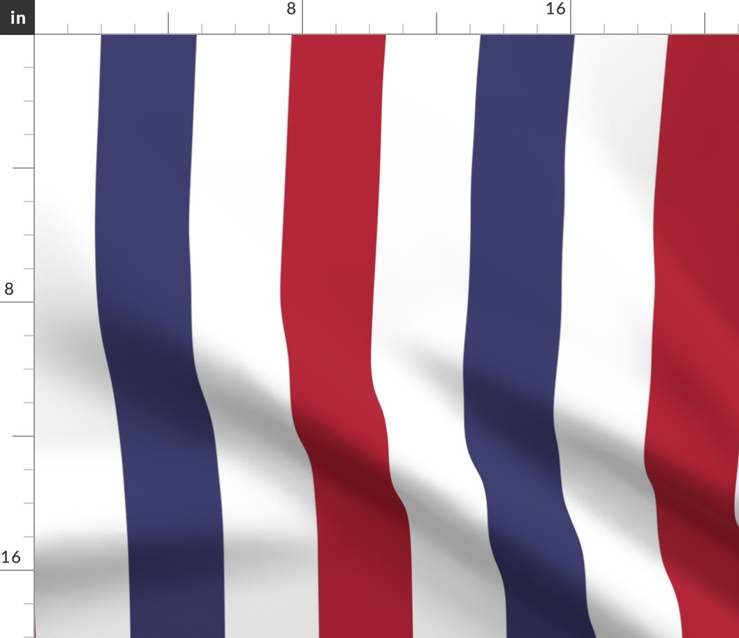 2.5 inch Flag Red, White and Blue Alternating V Stripes