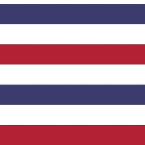 2.5 inch Flag Red, White and Blue Alternating H Stripes
