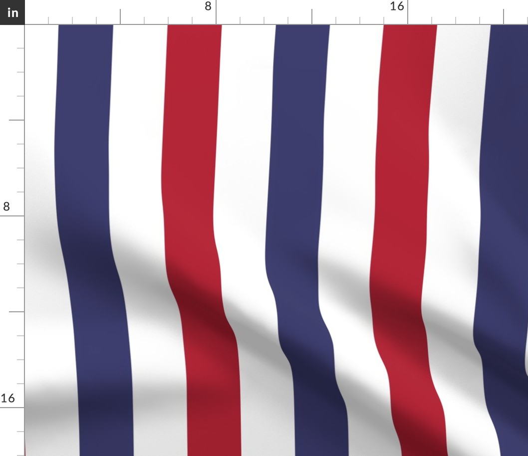 2 inch Flag Red, White and Blue Alternating V Stripes