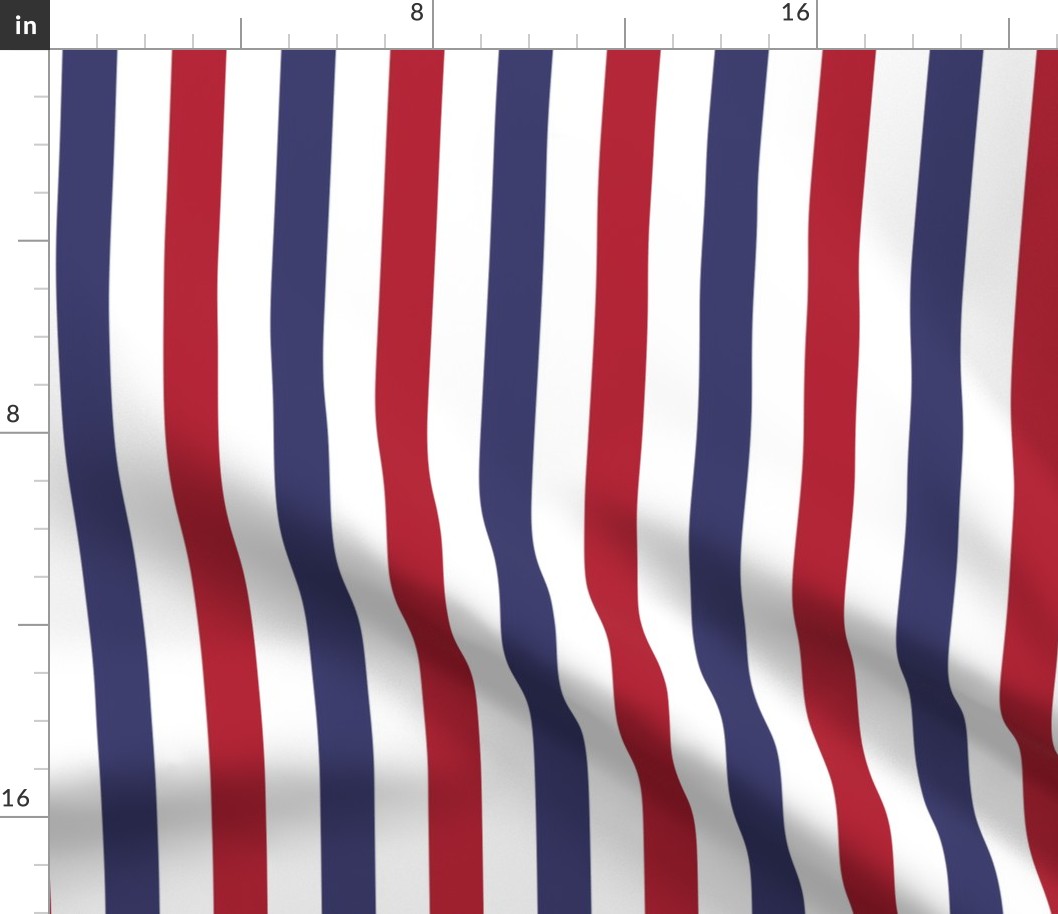 1 inch Flag Red, White and Blue Alternating V Stripes