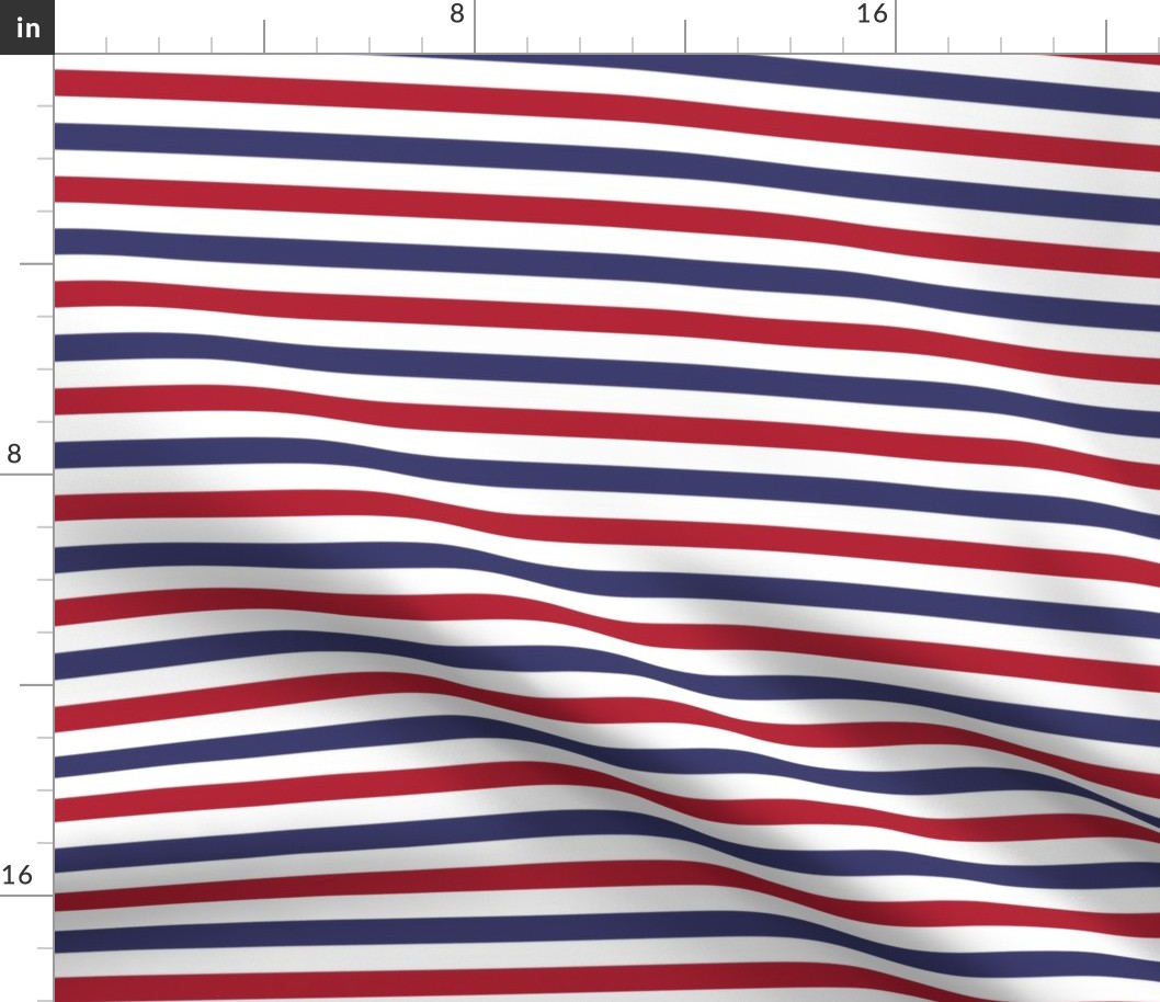 1/2 inch Flag Red, White and Blue Alternating H Stripes