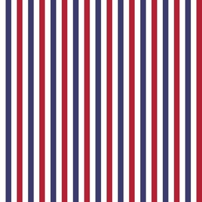 1/2 inch Flag Red, White and Blue Alternating V Stripes