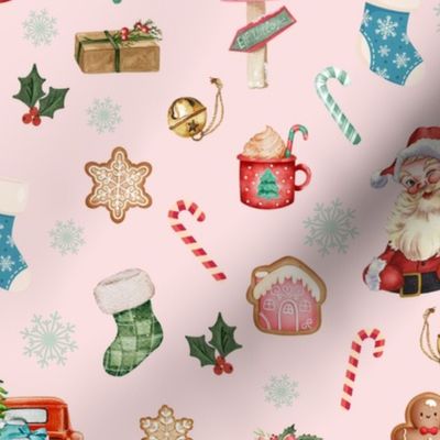 Vintage Christmas / Pink