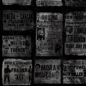 Grunge Boxing Posters, blacked out