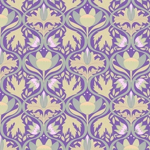 Victorian Era Florals - Hampton and Deep Lavender