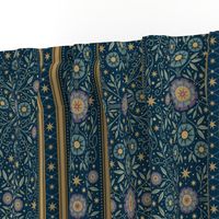 Starlight Victorian Garden in Aesthetic Blue - Botanical Historical Ornate