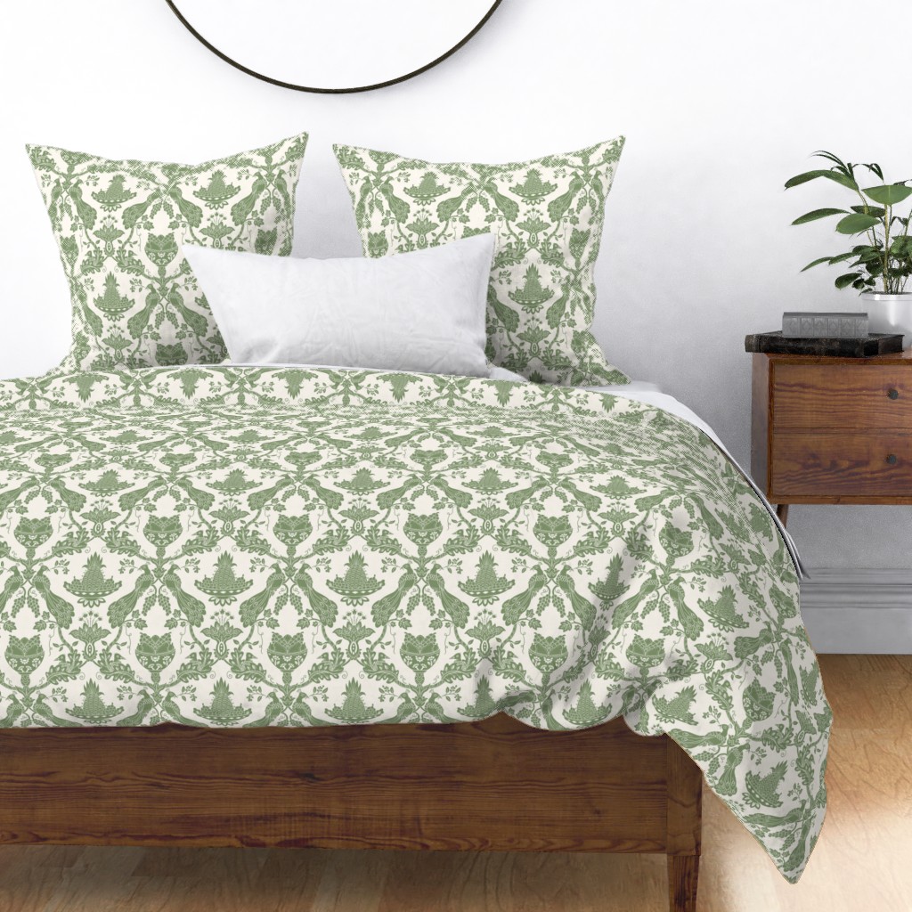 Thanksgiving in Olive sage Housse de couette | Spoonflower