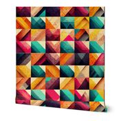 Colorful Geometric Cube Pattern