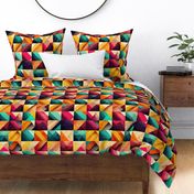 Colorful Geometric Cube Pattern