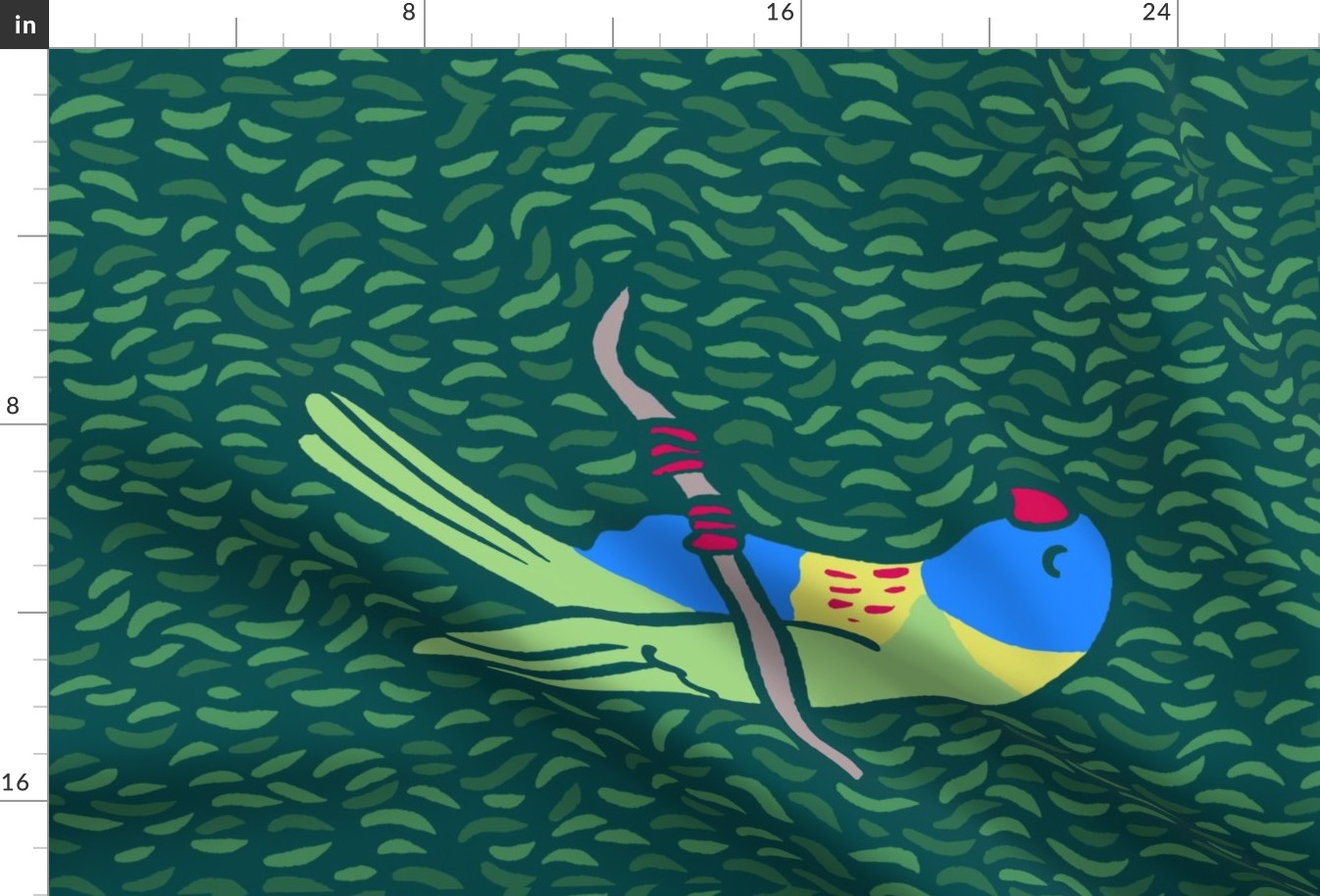 Upside-Down Lorikeet for Tea Towels