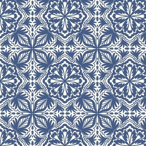Dahlia Tiles Vintage Blue